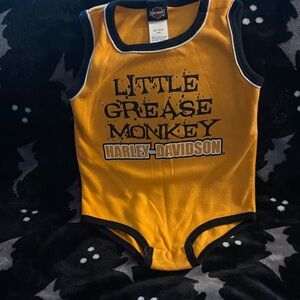 Harley-Davidson Yellow and Black Kids Bodysuit